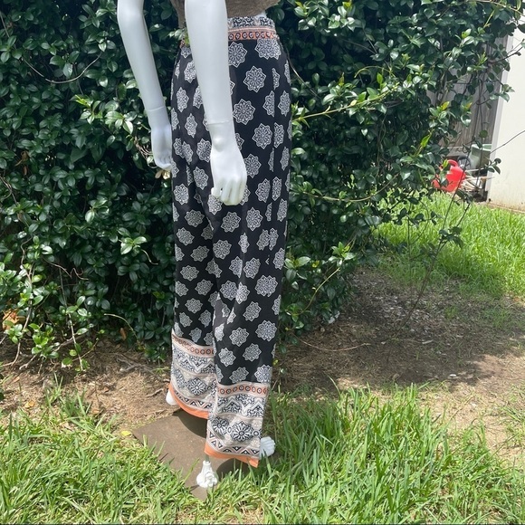 Est 1946 Bohemian All-Over Print Wide Slpit Leg Palazzo Puddle Pants - Picture 4 of 12